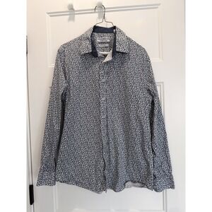 Nick Graham Everywhere Stretch Dress Shirt Mens 15.5 34/35 Paisley Modern Fit